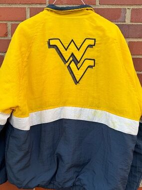 1994 Holloway West Virginia University WVU Mountaineers Nylon Puffer Coat- XL